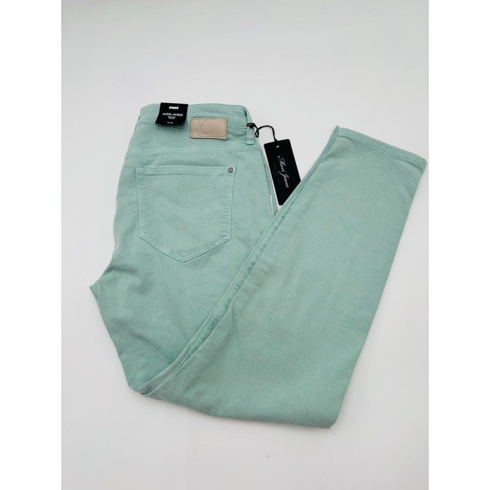 Mavi Alexa Ankle Jeans Womens 30 Mint Green Stretch Skinny Denim NWT